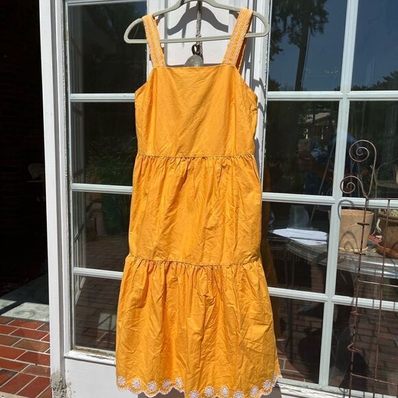 J Crew Embroidered Scallop Tiered Dress - Picture 8 of 12